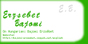 erzsebet bajomi business card