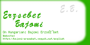 erzsebet bajomi business card